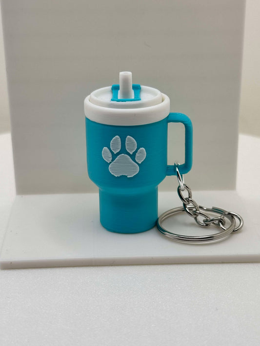 Paw Print Stanley Fidget Clicker on a Keychain