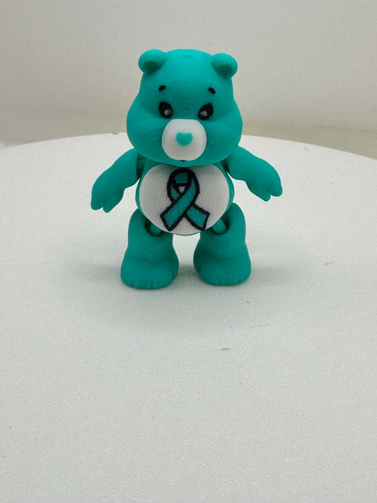Teal Awareness Bear Mini Pocket Pal